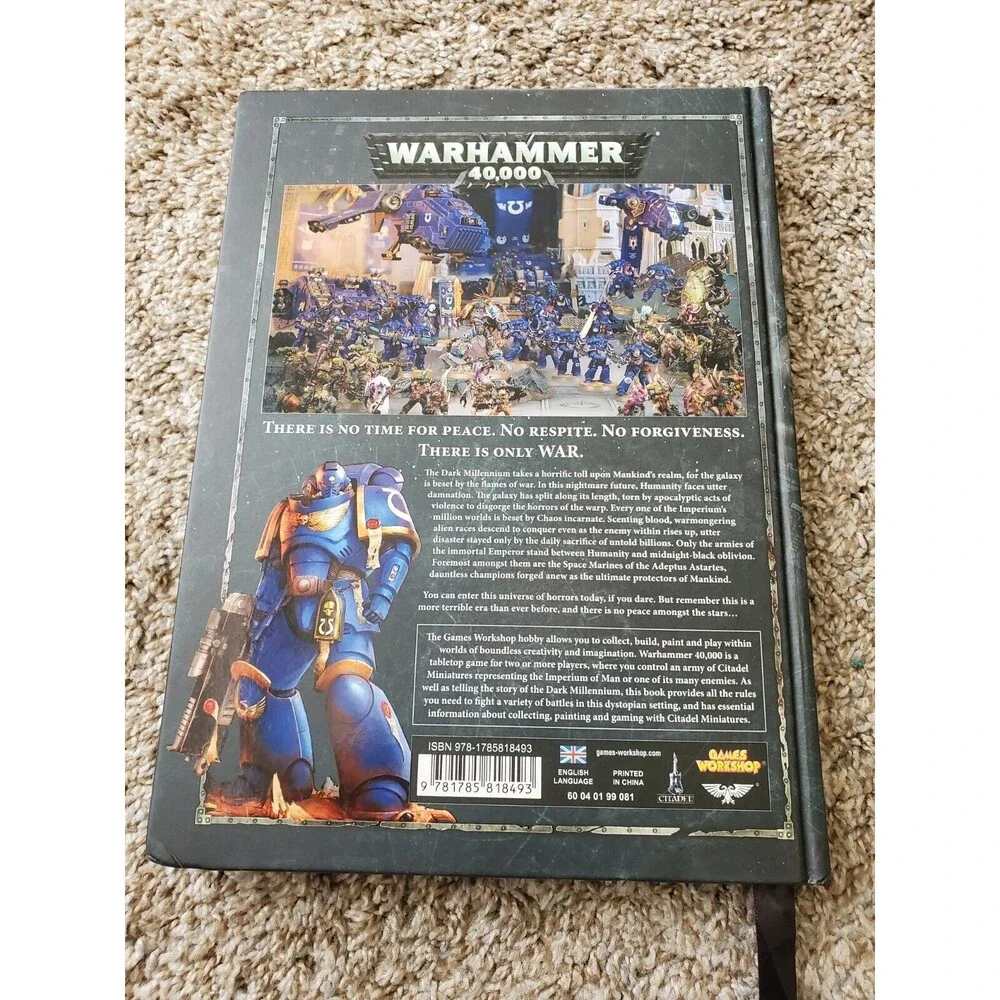 Warhammer 40K 40,000 2-Hardcover Book Lot Galaxy War & Rulebook Games Workshop
